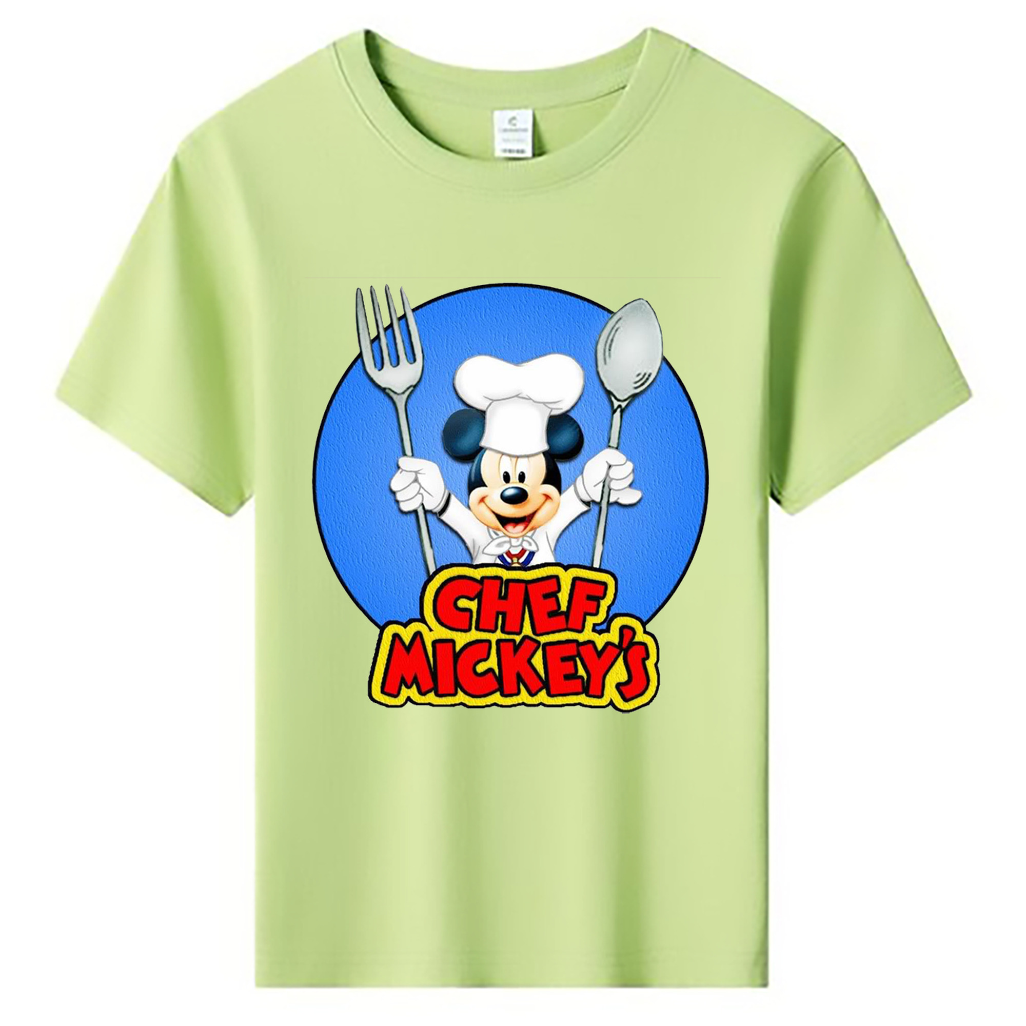 ミッキーマウス Mickey Mouse 綿100％キッズTシャツ（フロントプリント）